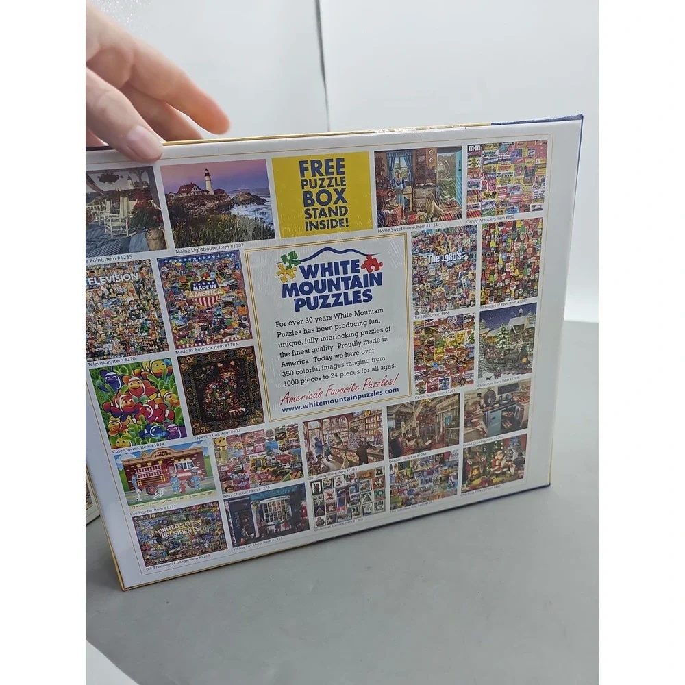 White Mountain Attic Treasures 1000 Piece Jigsaw Puzzle Rare HTF Sealed #1123